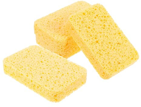 COLLBATH 4 Stück Zellulose-küchenschwämme Für Starke Reinigung Hohe Wasseraufnahme Kratzfeste Oberfläche Geeignet Für Küche Und Spülbecken