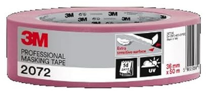 MiragesDesOndes Ruban de masquage professionnel ROSE 2072 surface extra sensible 36 mm x 50 m