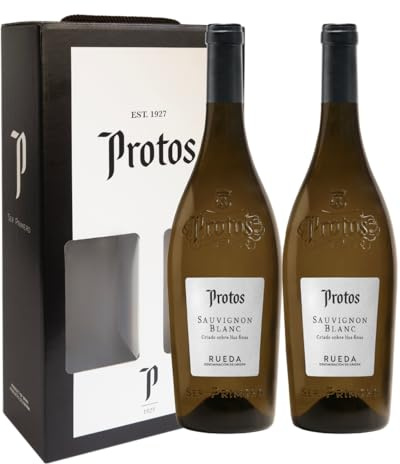 Protos Sauvignon Blanc, Vino Blanco D.O. Rueda, Crianza sobre Lías | Estuche 2 Botellas
