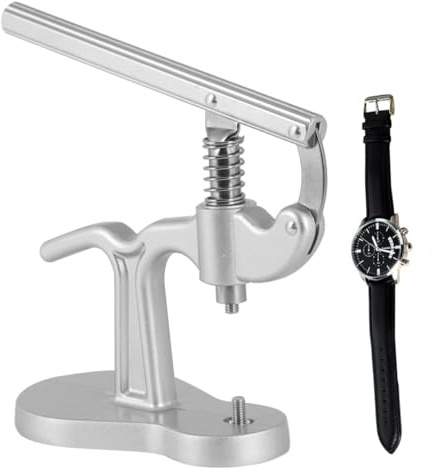 Mikikit Outil De Presse à Montre Presse à Boîtier De Montre avec Couvercles Plastique pour Rangement