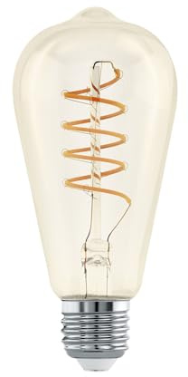 NCC-Licht LED Spiral Filament Glühbirne E27 Vintage Edison ST64 Rustika 4W Gold extra warmweiß 2200K, Ersatz für 25W Glühlampe