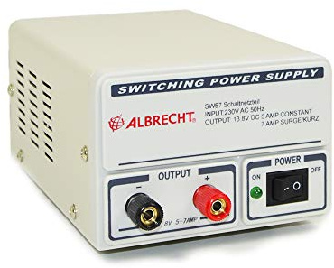 Albrecht Schaltnetzteil SW 57, 47510, 5-7 A, 13,8 V - geräuschlose Stromversorgung für CB-Funkgeräte und Autoradios