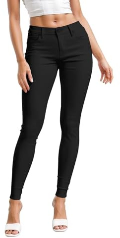 Hybrid & Company Womens Hyper Ultra Stretch Comfy Skinny Leg Work Casual Pants P44876SK Black L
