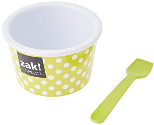 Zak Designs ZAK Dotty Eisbecher Ø 8 cm mit Eislöffel, grün/weiss