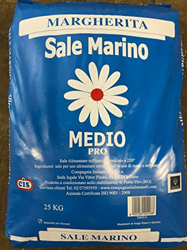 Margherita Sale Marino Mittelmeersalz 25 kg - Medio 1.0 - 1,6 mm