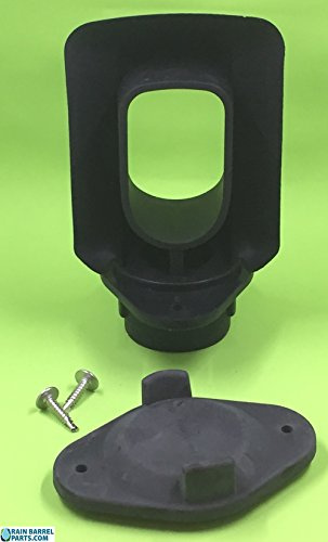EarthMinded DIY Rain Barrel Diverter Parts for 2x3, 3x4 and Round Downspouts (Diverter, Winter Cover Plate, Parts to fit 3x4 Downpipe)