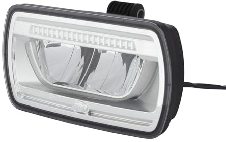 HELLA LED Fjärrstrålkastare - Jumbo LED - 12V / 24V - rektangulär - Referenstal: 25 - klarglas - glasklar - Kabellängd: 800mm - Vänster/Höger - 1FE 016 773-011