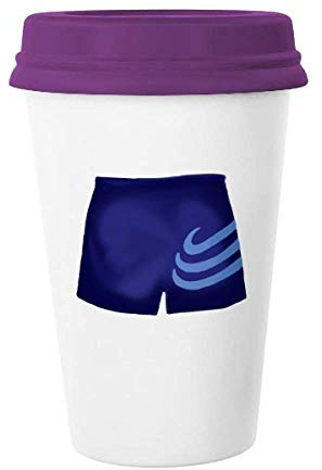 Ilustración Azul Rayas Corto Patrón Taza De Café De Cerámica De Vidrio Taza De Cerámica Taza De Regalo