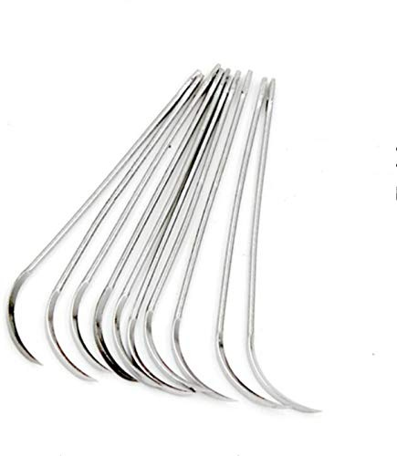 WellieSTR 5PCS J Curvado Triángulo Agujas Mano Agujas de Coser Agujas de