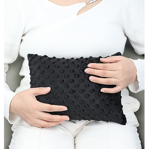 HapiPoppy Bauchkissen mit Tasche, Hysterektomiekissen, Hysterektomie, Genesung, EIN Muss für C-Abschnitt-Operationen, Bauchhustenkissen, Minky Dot Schwarz