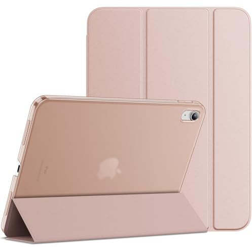 JETech Coque pour iPad (A16) 11ème/10ème Génération (2025/2022), Support Mince Dos Dur Housse Étui avec Veille/Réveil Automatique (Or Rose)