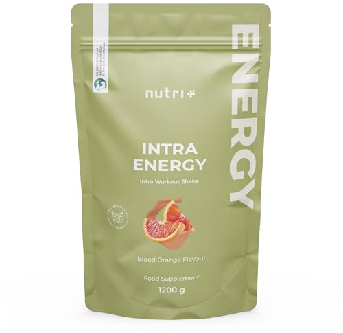 Intra Workout Vegan Drink - 1200 g Blood Orange Workout Booster mit EAA, BCAA, Dextrose, Aminosäuren und Mineralien - Blutorange Shake