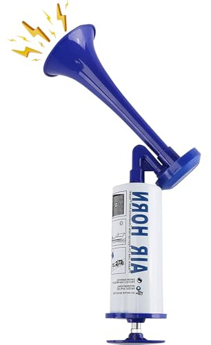 Handheld Air Horn, Noise Makers for Sporting Events, Aluminum Super Loud Football Noise Maker Air Pump Sports And Marine Signal Safety Alarm Horns for Boating, Hiking, Sports Events, Birthday Parties