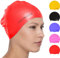 AqtivAqua Badekappe für Damen und Herren, 100% Wasserdicht Silikon Badekappe, für Kinder und Jugendliche geeignet, Dehnbare Schwimmkappe um das Haar Trocken zu Halten (Rot)