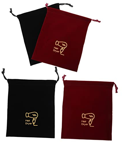 FRCOLOR Haartrocknertaschen 4 Stück Reise Aufbewahrungsbeutel Mit Kordelzug Große Stoff Organizer Tasche Für Haartrockner Und Kosmetik Zuhause Unterwegs