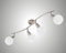 Trango 4-flammig dimmbar LED Deckenleuchte 1001-42SD Deckenlampe in Edelstahl-Look mit Design Gläsern incl. 4x LED Leuchtmittel 3000K warmweiß, Deckenstrahler, Wohnzimmer Lampe, Spots
