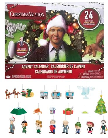 Weihnachtsferien Adventskalender 2024, National Lampoon’s Christmas Vacation Adventskalender, 24 Tage Weihnachts Countdown Kalender Mit Weihnachtsschmuck, Weihnachtskalender Für Kinder Erwachsene