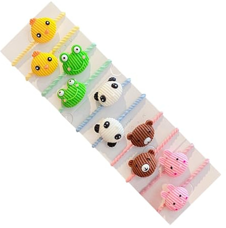 Kids Hair Bands for Girls | Cute Cartoon Hair Bands Soft Elastics Hair Bands | Small Lightweight Colored Hair Rubber Bands Girls Hair Accessories Elastic Hair Ties