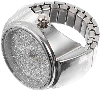 LIFKOME Ringuhr zwillengummi Schmuckuhr Dating-Uhr Uhren für Damen Uhrwerkuhren für Herren Herrenuhr für paare Bewegungsring Uhr Uhrenringe für Damen Quarz Silver