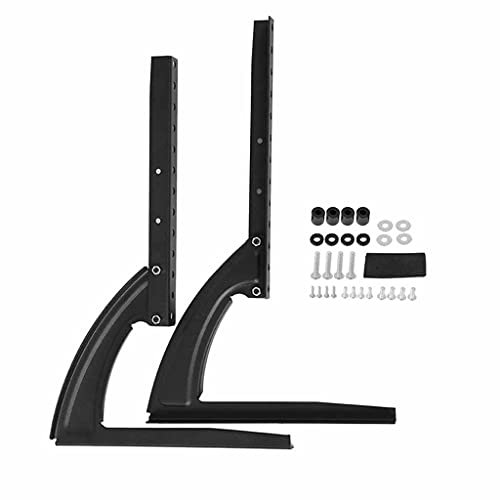 Soporte universal de TV para televisores de 37 y 75 pulgadas, altura ajustable, con base giratoria y base redonda de acero inoxidable