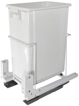 PLMNBQWE Cubo de Basura extraíble para Cocina, para Debajo del gabinete, para Montaje en Armario, 27,5 x 45 x 49 cm