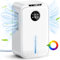 Dehumidifiers for Home, Quiet Dehumidifier for Bedroom, 2200ML Dehumidifiers for Drying Clothes with Drainage Hose,Auto-Defrost|LED Light|Auto-off,Bathroom Dehumidifier for Wardrobe Basement Garage RV