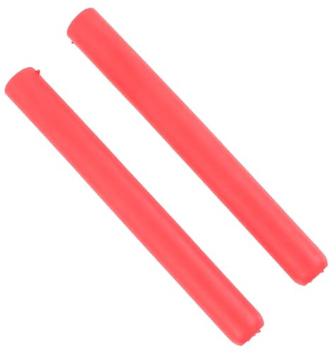 INOOMP Funda Protectora de Silicona para Baquetas 2 Piezas Accesorio Antideslizante Rojo para Práctica de Batería y Percusión Cubiertas Silenciosas para Baquetas y Protección de