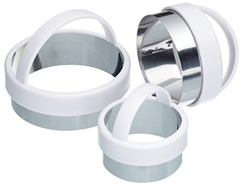 KitchenCraft Cortadores de Galletas, Cortadores Repostería, Acero Inoxidable, Juego de 3 Piezas