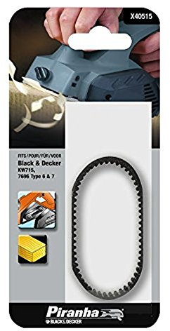 Piranha X40515-XJ Replacement Rubber Belt that Fits Black and Decker KW715/ 7696 Type 6 and 7