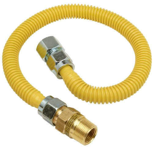Plumb Shop Brasscraft CSSC12E-48P 3/4-Inch MIP x 3/4-Inch FIP x 48-Inch Gas Connector, (5/8 OD, 1/2 ID)