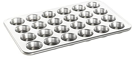NordicWare Naturals Petite Plaque à Mini Muffins, Cupcakes-Argent