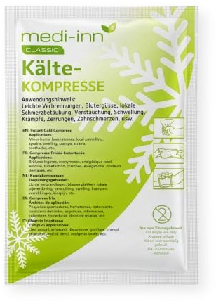 36x MEDI-INN Einweg Sofort-Kühlpads 15,2 x 22,9 cm, große Direkt Kühlpacks zum Aktivieren, Kältekompressen für Sport, Erste Hilfe, Reisen, Praxis & Zuhause
