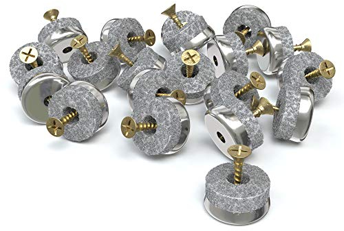 EAZY CASE Filzgleiter rund mit Schraube, 20 Möbelgleiter im Set I Perfekter Bodenschutz, Stuhlgleiter, 20mm I Schutz für Möbel, Stühle, Parkett, Laminat, Dielen