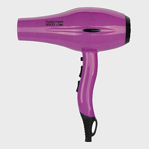 Asuer Group Secador de pelo Twister 3900 Ionic 2200W - Secador profesional iónico turmalina cerámica, color fucsia - Incluye difusor y 2 boquillas | 3.000.000 iones/seg/cm³