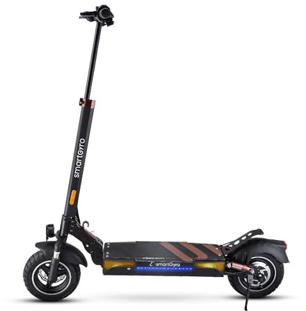 smartGyro Speedway Pro - Patinete Eléctrico de 48V, 1000W Pot. Máxima, Batería 15Ah, Autonomía 60 Km, Ruedas de 10 Pulgadas Dual Grip, Suspensiones, Triple Frenada, Certificado DGT