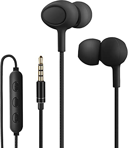Yiwiso Schlaf-Kopfhörer, Bequeme kabelgebundene Ohrhörer für kleine Gehörgänge, Seitenschläfer, geräuschisolierend, In-Ear-Kopfhörer mit Mikrofon zum Schlafen, Schnarchen, Flugreisen, Entspannung,