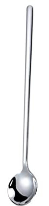 HIDIZ Cuchara mezcladora de café de Acero Inoxidable con Mango Largo, cucharilla de Cabeza Redonda, Accesorios de vajilla de Cocina (Color : Silver)