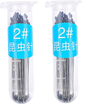 Mobestech 200pièces Lot De Aiguilles Entomologiques Épingle à Spécimen Outil De Collection Pour Échantillons De Dissection
