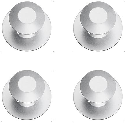 4 Stück Selbstklebende Griffe Schubladenknöpfe Ohne Bohren Schrankgriffe Türgriffe Möbelgriff Edelstahl Griffe für küchenschränke Schubladen Badezimmer (Silver)