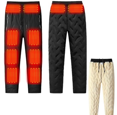 YAERLE Pantalones Calefactables Pantalones con Calefacción,para Mujeres Y Hombres Pantalones USB con Calefacción Eléctrica con 3temperaturas 10 Zonas,para Escalada Al Aire Libre (Size : L)