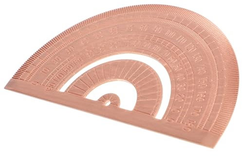 SOLUSTRE Winkelmesser Aus Metall Halbkreis-Geometrie-Winkelmesser 180-Grad-Mathe-Winkelmesser Zur Winkelmessung