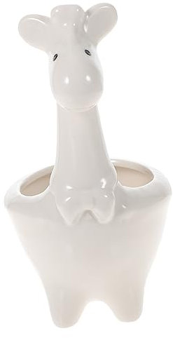 INOOMP Ceramic Flowerpot Im Deer Design Dekorativer Blumentopf Für Sukkulenten Süße Tischdekoration Für Innenräume Für Bonsai Und Miniaturgärten Weiß Ohne Sukkulenten