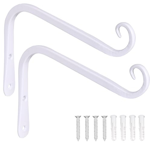 JunGG Pflanzenhalterung Blumenampelhalter 15cm S Eisen Hängender Pflanzenhalter Wandhaken Blumenampel Wandpflanzenhaken für Pflanzer Vogelhäuschen Laternen Windspiele Wandleuchter, 2er Pack