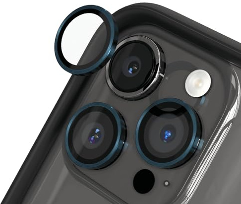 RhinoShield Protection d'objectifs pour iPhone 15 Pro Max / 15 Pro | Résistant aux éclats, haute transparence, résistant aux rayures, ajustement précis, outil d’installation inclus