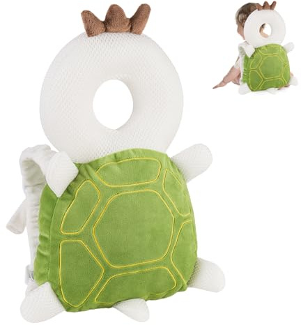Baby Head Protector Backpack, Toddler Toddler Head Protector, Toddler Head Protector Padded Backpack Elasticated Carrier Wear (Turtle)