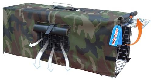 Live Animal Cat Trap Cage Cover for Stray Cats 32 Inch Folding Skunk Trap with Real Door for Raccoons, Opossums, Groundhogs, Skunks, Feral Cats, Squirrels (Only Cover)