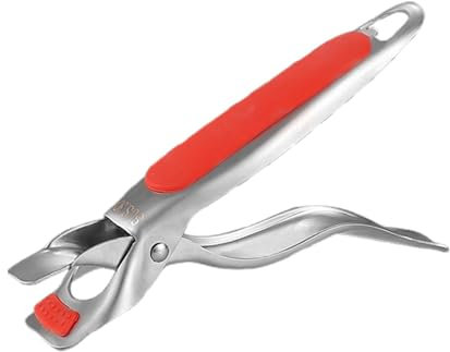 Pfannengreifer, Edelstahl Rutschfeste Greifer Schüssel Pan Dish Gripper Halter Töpfen Heben Sicher Zangen, Multifunktionales Kochtopf-Zubehör, Gerichte Tong Küchenhelfer Rostfreier Stahl