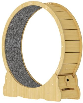 OZWYCY Katzenlaufrad Laufband for Katzen, Hochfaserplatte, leise, klauenlos, Klettergerüst for Katzen, Spielzeug for Katzen, Sport-Fitness-Laufrad Katzenlaufrad für den Lnnenbereich(D,XL)