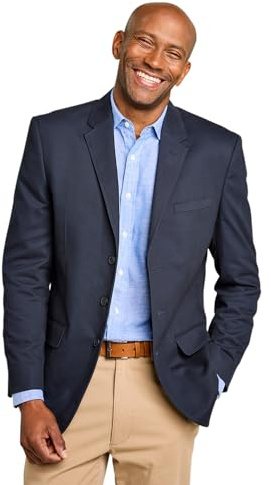 Pegasus Men's Soft-Handle Cotton Blazer Fully Lined Navy
