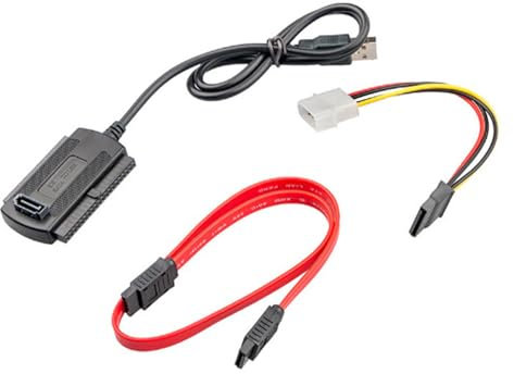 GAOINTELL Cable convertidor USB 2.0 a adaptador para unidades de disco duro y unidades ópticas, transferencia de datos de alta velocidad, 480 Mb/s
